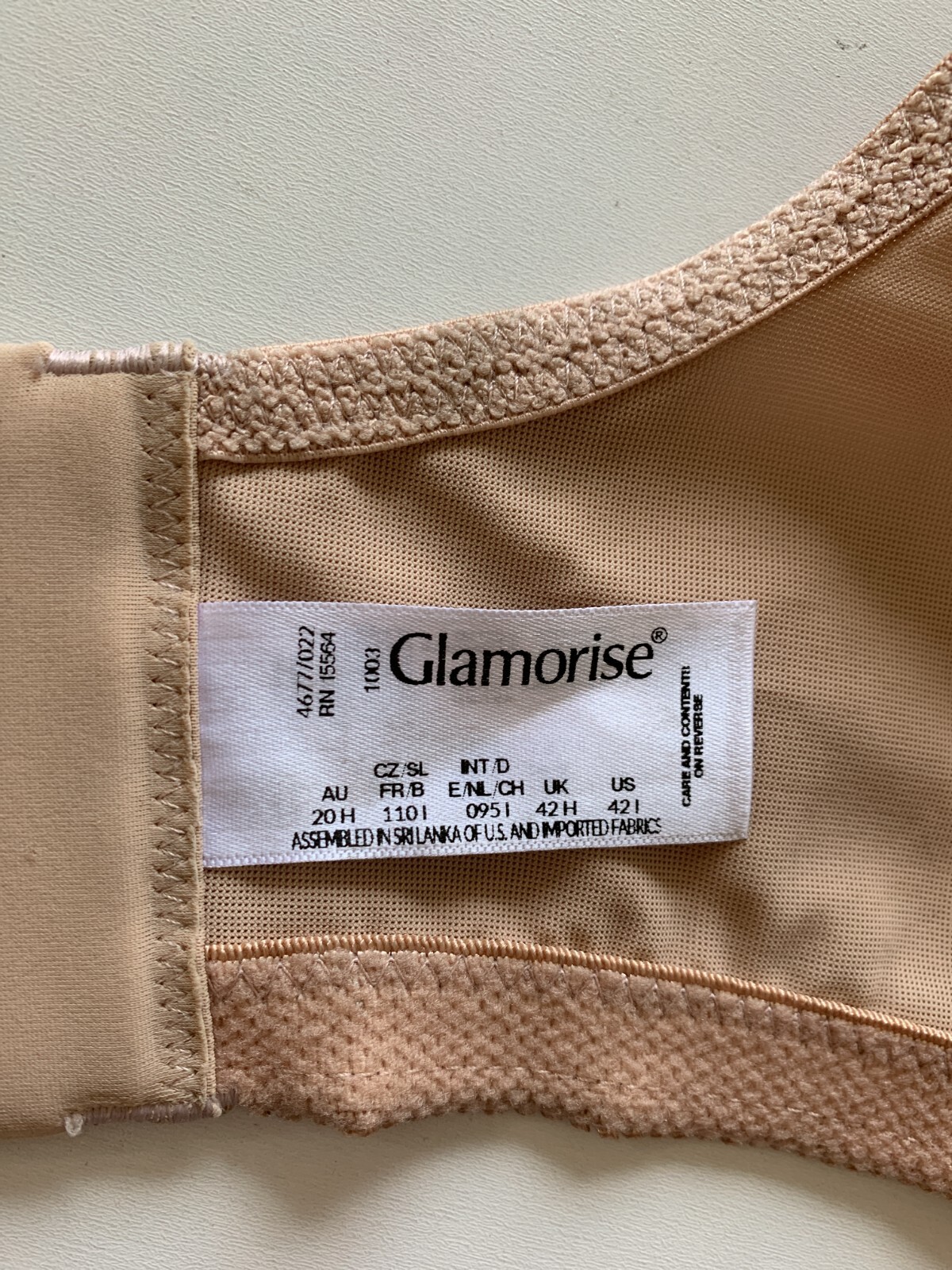 NEW! Glamorise Women's Sz 42I MagicLift Minimizer Wireless Bra 1003 Beige eBay