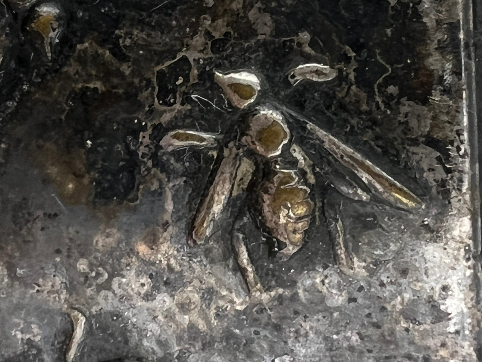 Vintage DANA DFA Danish Silver-Plated Beehive Coin Bank w/ Embossed Bees