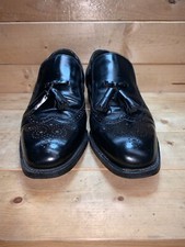FRENCH SHRINER Sterling Beautiful Mens Black Tassel Loafers Size 10D  USA