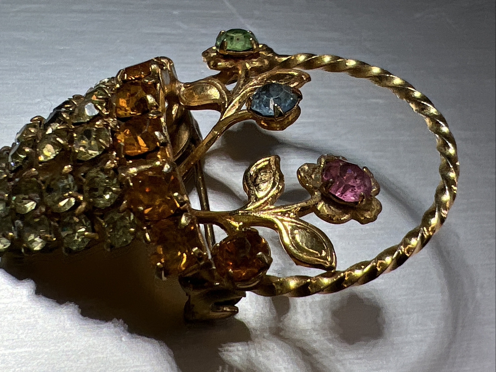 Vintage Spring Basket Brooch Easter - image 3