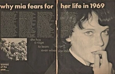 1969 Why Mia Farrow Fears For Her Life - 7-Page Vintage Article