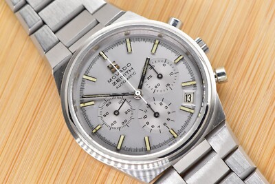 1970's Movado Zenith El Primero Mens Vintage Chronograph 01.0180.434 with Papers