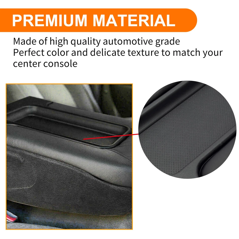 Center Console Lid Kit Arm Rest for 99-07 Chevy Silverado GMC Sierra Black 1999 - Image 4 of 4