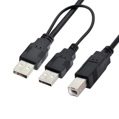 USB 2.0 Type a to Type B Cable with USB Power Cable 80Cm for Printer Scanner Ext