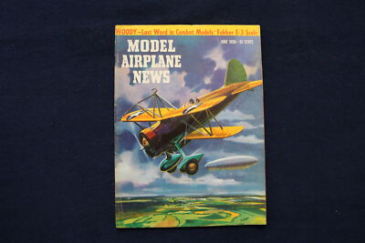 1958 JUNE MODEL AIRPLANE NEWS MAGAZINE - CURTISS ''AKRON'' FIGHTER COVER - E 11571