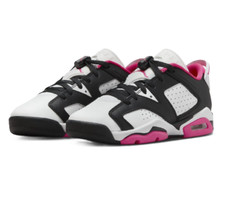Nike GS Air Jordan 6 Low Retro White/Black/Pink 768878-061 h