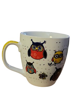 Multiple Owls Large Coffee Mug Cup Konitz Germany 07333 Whimsical Collection 