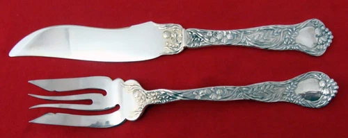 Meadow By Gorham All Sterling Silver Fish Fork & Knife set,  No Monogram