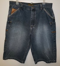 Vintage Timberland Men's Oversize Jean Shorts - Size 36