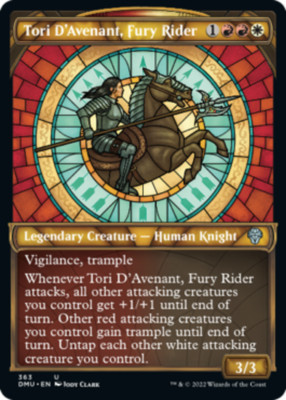 x4 Tori D'Avenant, Fury Rider - Textured Foil U MTG Dominaria United M/NM, Engli