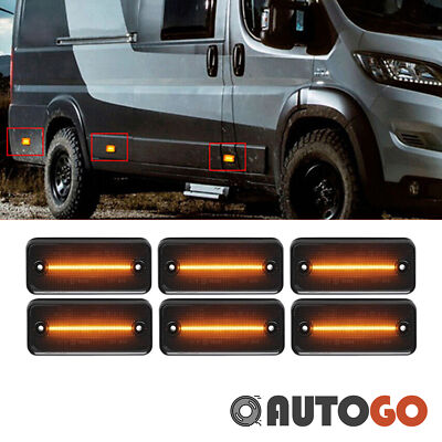 6x LED Seitenmarkierungsleuchte Seitenblinker Für Fiat Ducato Citroen Peugeot