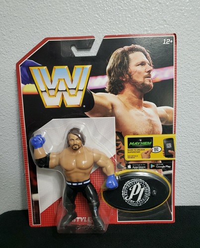 WWE RETRO AJ STYLES HASBRO STYLE ACTION FIGURE...