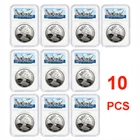 10Pcs For 1/4 oz Gold/Platinum Eagles Coin Slab Display Holder Storage Box 22mm