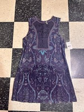 NWT Free People Mirabelle Mini Dress Womens Size L Midnight Combo Sleeveless