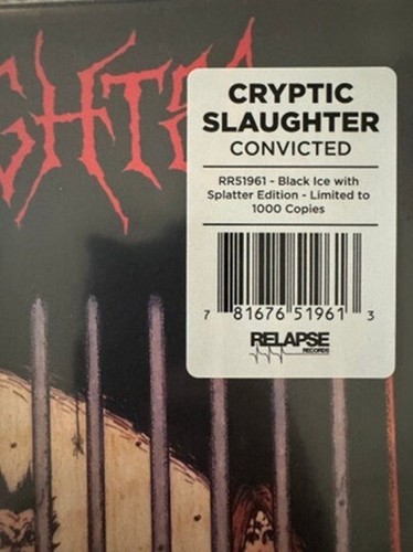 Cryptic Slaughter – Convicted LP - COLORED Vinyl Album NEW Thrash Metal Record - Picture 5 of 5