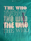 The Who New w tags aquamarine t shirt S Pete Townshend Roger Daltry Mod blue