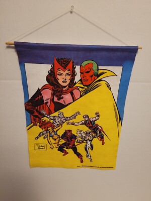 1985 WEST COAST AVENGERS Marvel Comics Wall Scroll/Cloth Tapestry COMIC IMAGES