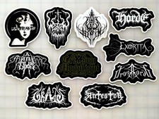 Unblack Metal / White Metal Vinyl Sticker Lot 10 Pack black death christian
