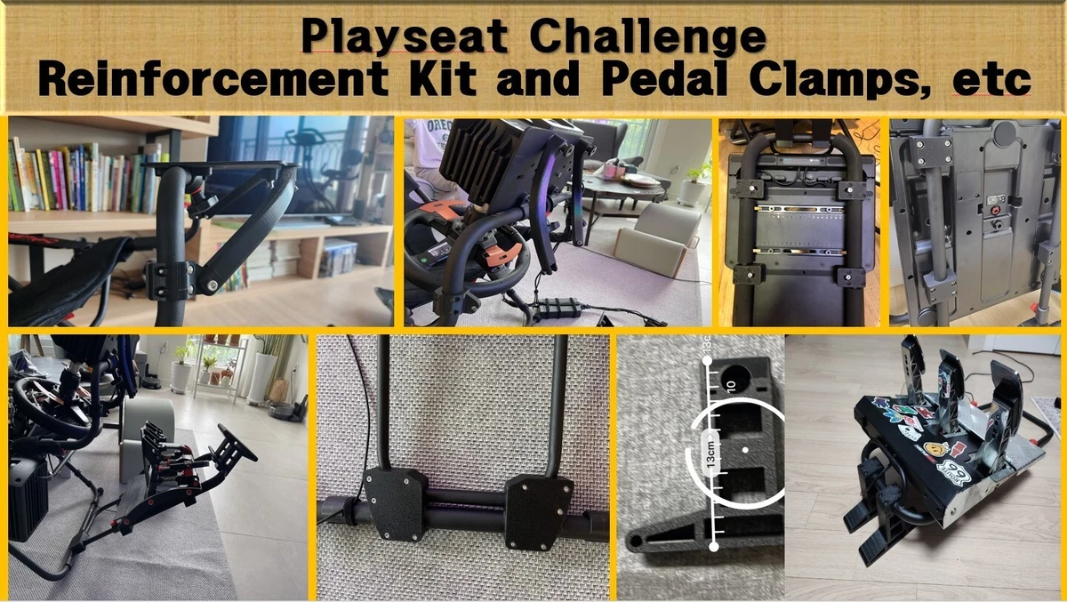 Playseat Challenge Reinforcement Kit and Pedal Clamps ETC Bundle