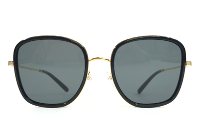 Tory Burch Black and Gold Sunglasses with Square Frame Tory Burch TY7180U Black, Gold Prescription Sunglasses - 50  main image 2