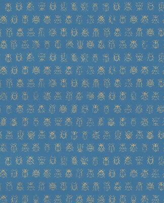 Eijffinger Tapete 375036 Pip Studio 4 blau gold Käfer Scarabäus Vliestapete