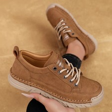 Coppia Mocassini Platform Uomo Scarpe Sportive Pelle Morbida Guida Passeggio Sneakers