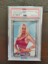1995 Sports Time Baywatch #PC2 Pamela Anderson Phone Card Graded PSA 7