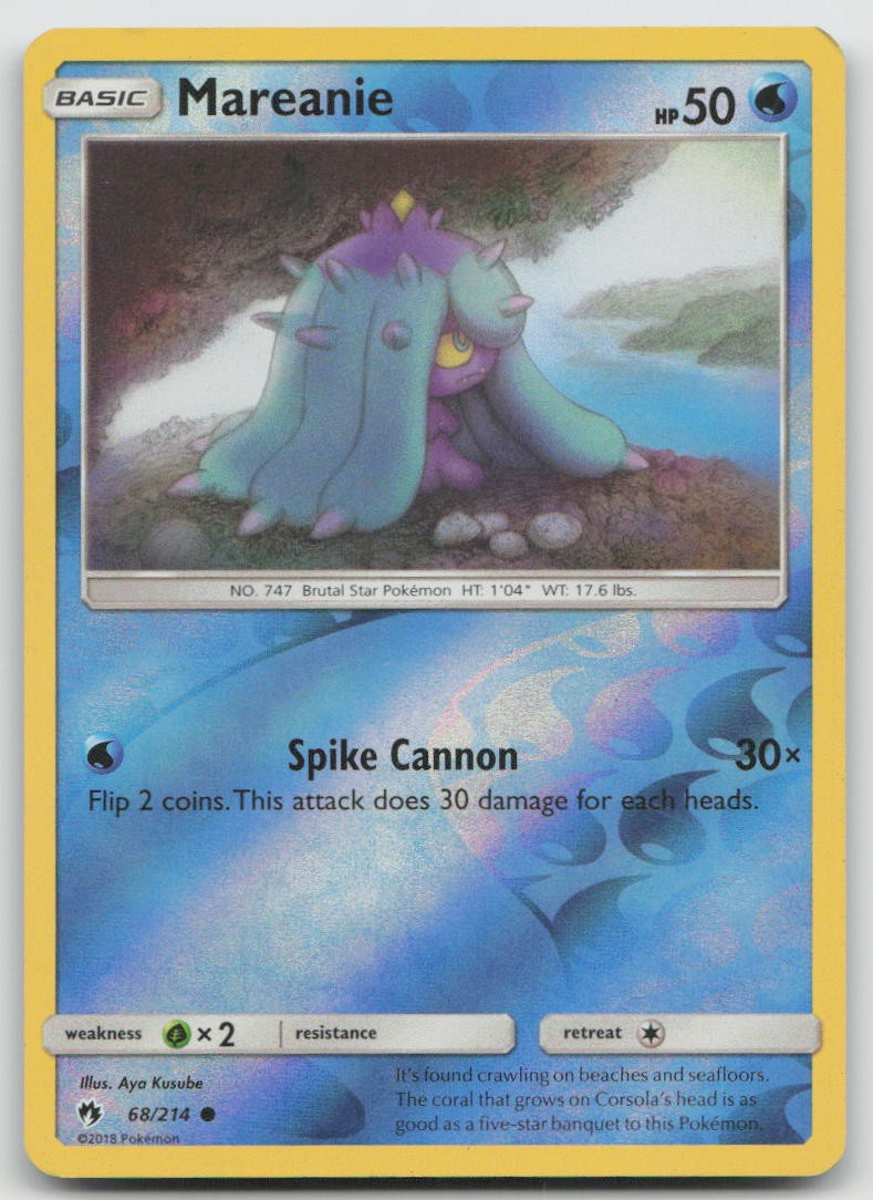 Mareanie 68/214 Common Lost Thunder Pokemon Reverse Holo LP