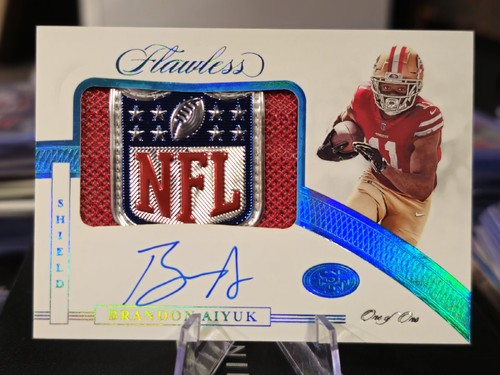 2020 Panini Flawless NFL Shield Signatures #SLS-BAI Brandon Aiyuk RC #1/1 49ers