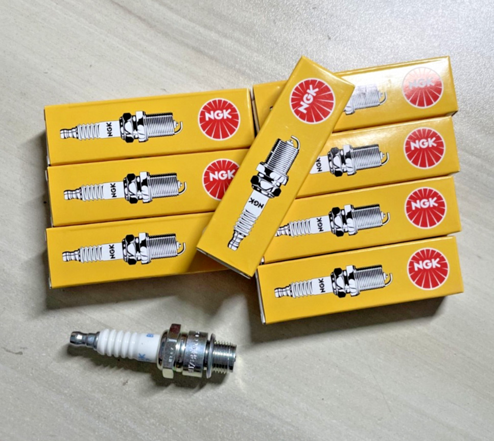 LOT OF 8 ,  NGK 7447  BUZ8H Outboard Marine Spark Plug Tune Up Kit Set