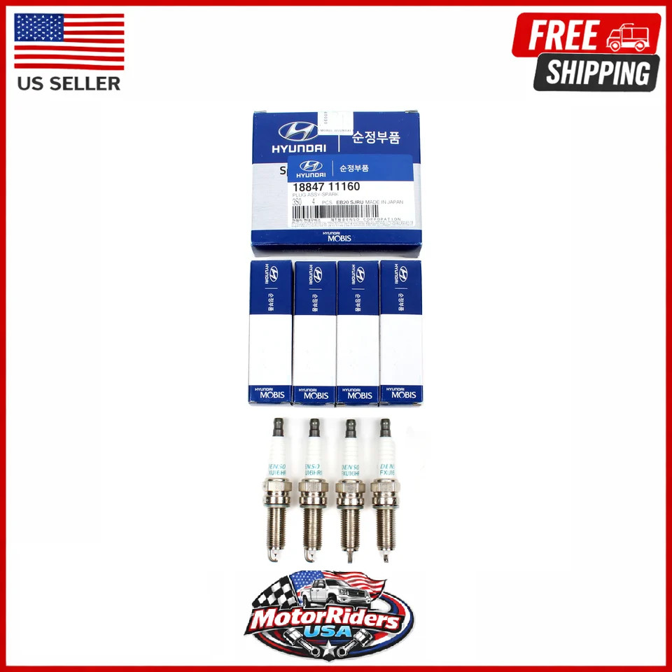 Spark Plug 4pcs for Santa Fe Sonata Tucson Forte Optima Sorento Sportage GENUINE