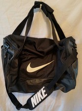 Nike Just Do It Black Logo X-Large Zip Top Gym Duffle Bag Shoe Compartment