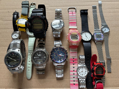 14 X CASIO QUARTZ GENTS & LADIES WRISTWATCHES ALL UNTESTED EDIFICE EQB-900