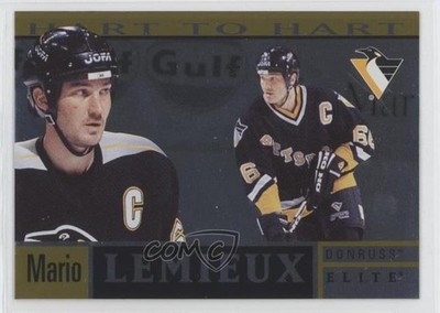 1996-97 Donruss Elite Hart to Hart 1925/1996 Mario Lemieux #1 HOF 1o3