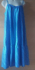 Blue flowered summer dress, with tiny flowers, strappy BNWOT Size L