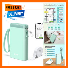 Label Maker Machine with Tape Bluetooth Portable Thermal Printer Green for Home