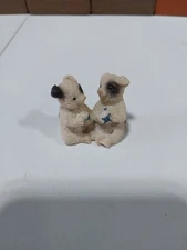 Stone Critters Littles Mini Pigs Having Tea