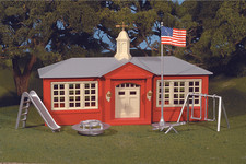 Plasticville Model Kit O Scale School House 45611- Open Box, Unassembled