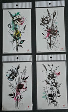 4 Sheets Premium Quality Middle Half Arm Temporary Tattoos For Men  Women 39