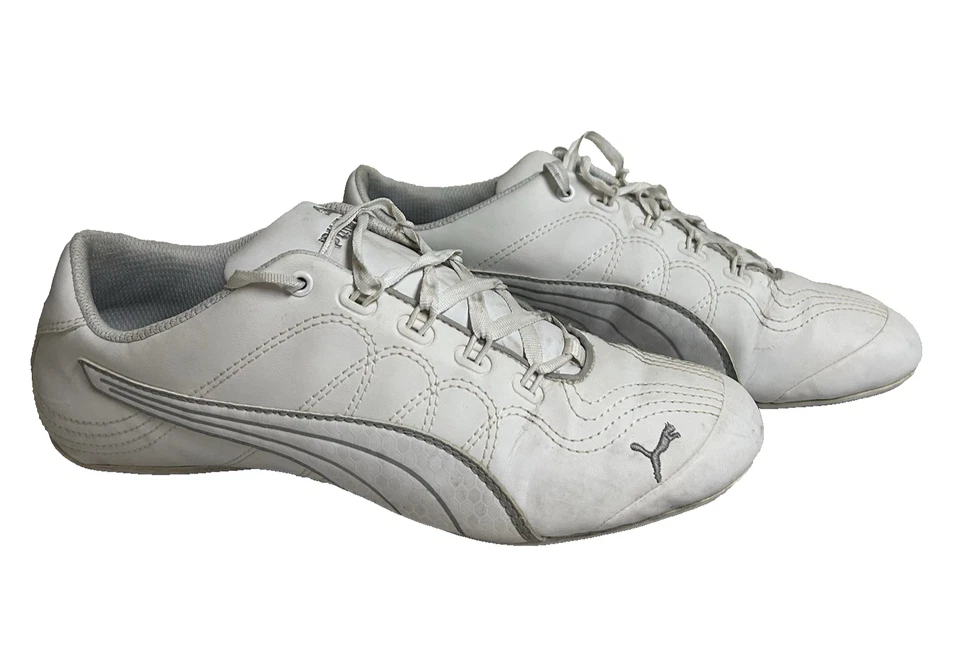 Puma Speedcat Women's Vintage Leather Shoes Silver White Size 8 - Image 3 of 4