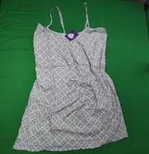 Sarah Stewart Women's Medium Blue/White Spaghetti Straps Sun Dress