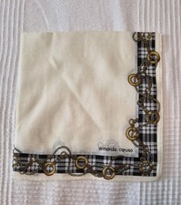 Armando Caruso 16 In. Cream Cotton Handkerchief NWOT