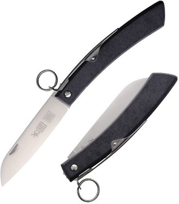 Windmuhlenmesser IBEX Folding Knife 5'' Satin 1.4116 Steel Blade Black POM Handle
