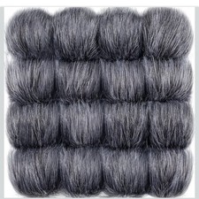 12Pcs Faux Fur Pom Poms for Hats, Fluffy Soft Fur Poms Balls, Keychain Dark Grey