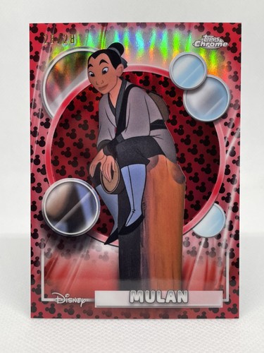 2026 Disney Topps Chrome Mulan Red Mickey /28 Last on Print & Anniversary MATCH!