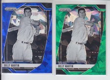 2 - 2025 Prizm BILLY MARTIN Blue Ice + Green Cracked Ice Yankees #109