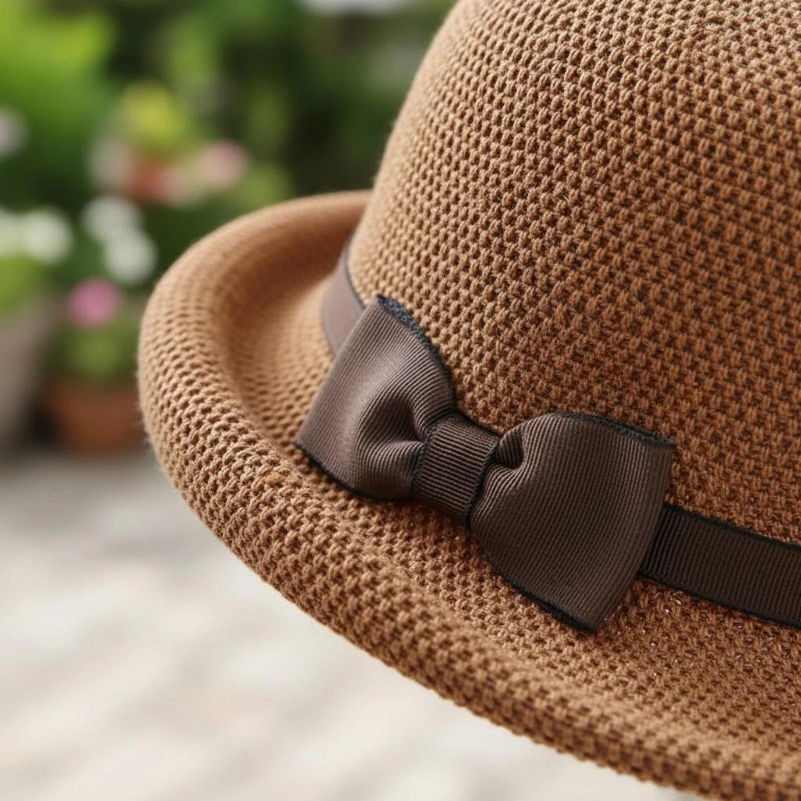 Women's Bow Sun Hat Lightweight & Breathable Headwear for Outdoor, Travel