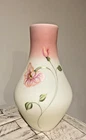 Fenton Burmese "Floral Breeze" Hand Painted Vase  By Kibbe - 2006 - 561/950