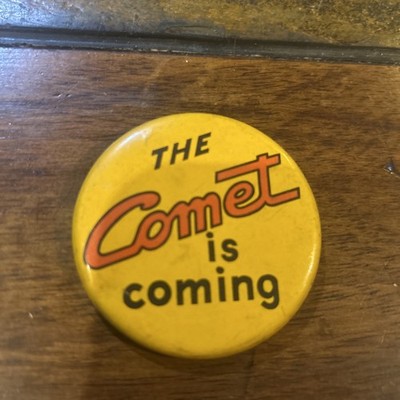 Rare Halley's Comet vintage 2 Inch round button pin