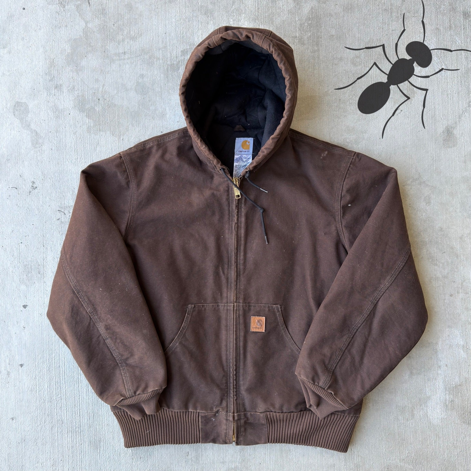 Vintage Y2K Carhartt J130 DKB brown work wear jacket